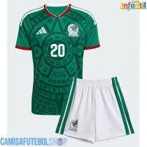 Camisa de time de futebol México Henry Martin #20 Replicas 1º Equipamento Infantil Mundo 2026 Manga Curta (+ Calças curtas)